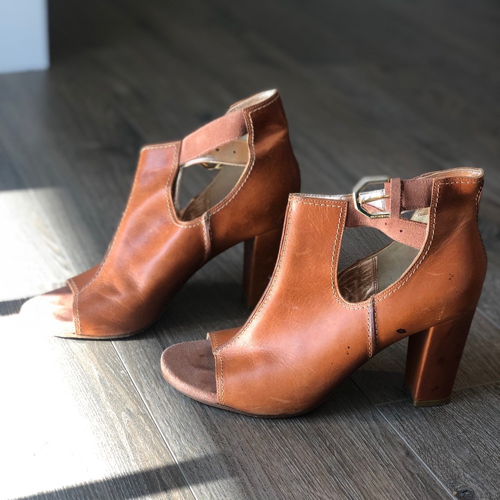 Viktor and Rolf Open Toe Leather Booties
